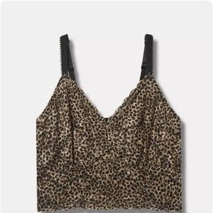 New! Torrid Leopard Print Unlined Lace Crop Bralette 4x NWT